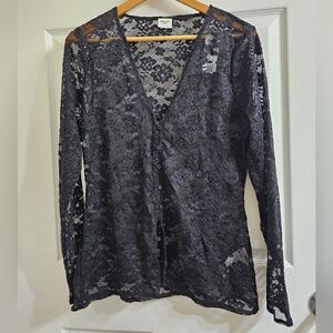 Abercrombie & Fitch Dark Lace Cardigan